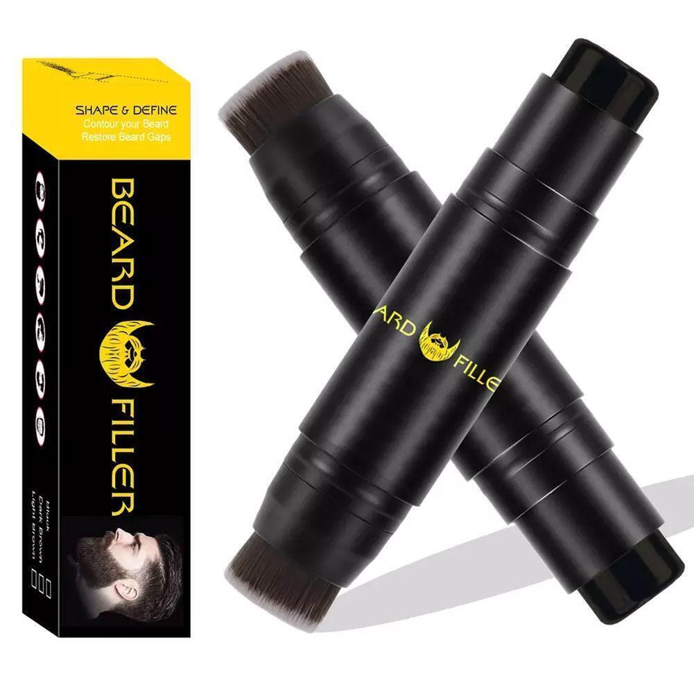 2 in 1 Beard Filling Stick - Natural Long Lasting Waterproof Black