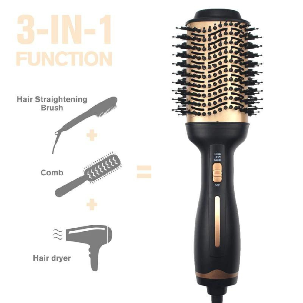 3-in-1 Hair Dryer and Volumizer Hot Air Brush