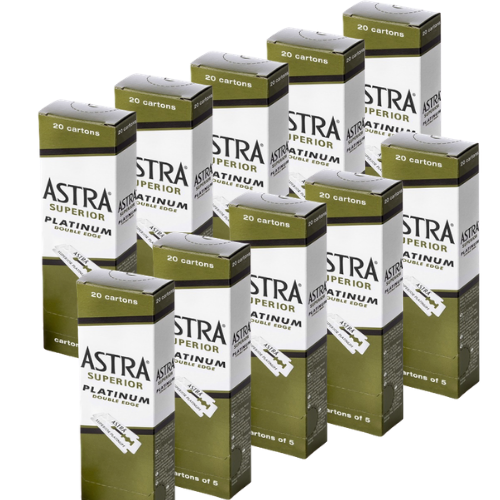 Astra Superior Platinum Double Edge Razor Blades - 100 x 100 Blades