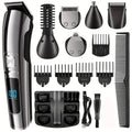 11 in 1 All In One Hair Trimmer Set For Men, Face Beard Grooming Kit, USB Charging Hair Clipper With LED Display,
