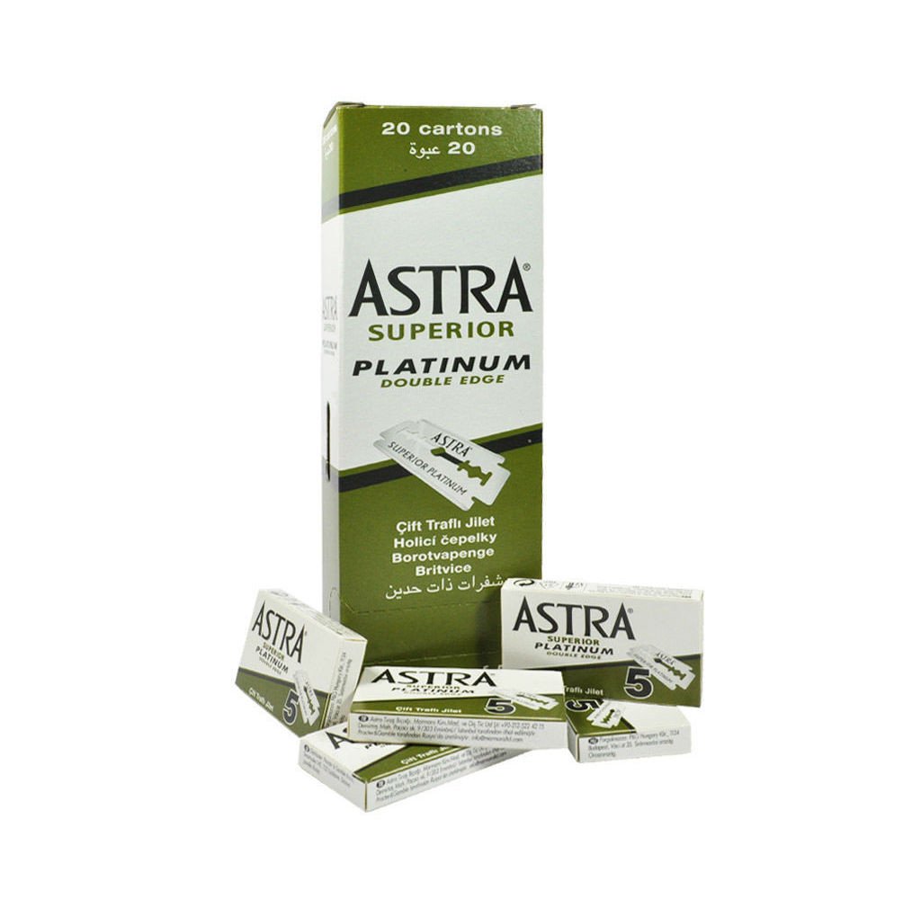 Astra Superior Platinum Double Edge Razor Blades - 100 x 100 Blades